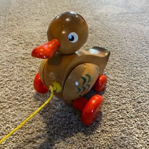 Antique wood duck toy